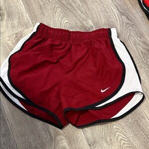 Nike Women's Crimson and White Athletic Shorts